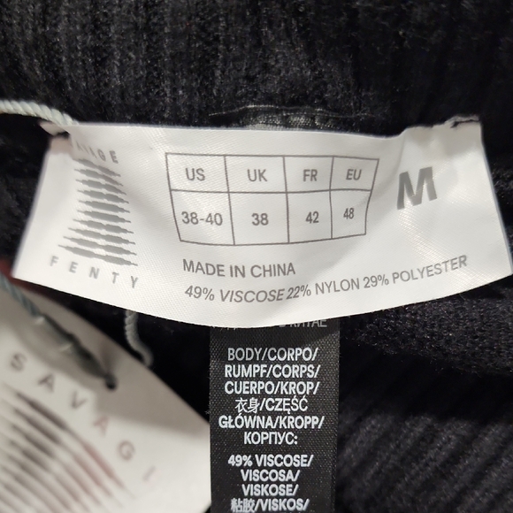 Savage X Fenty Black Joggers with White Accents - Picture 5 of 6